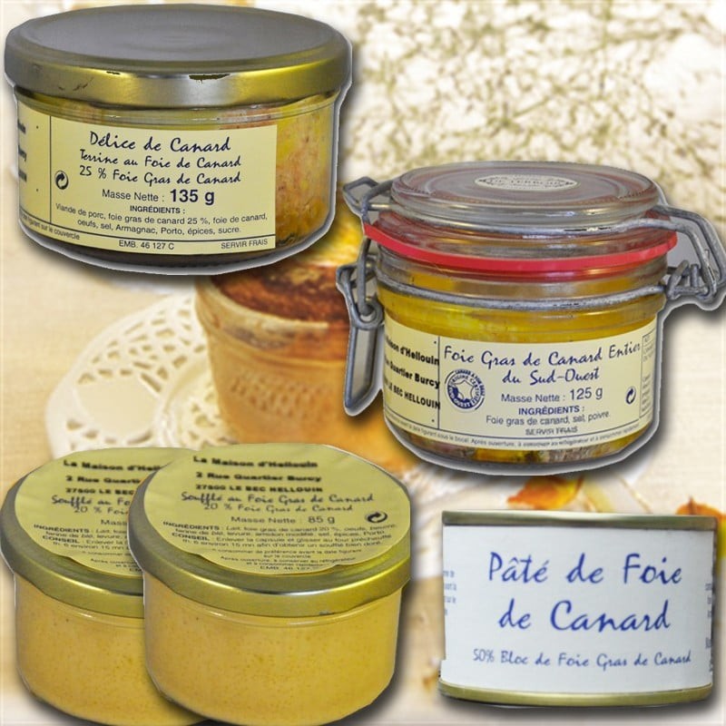 Degustación de foie gras francés, del suroeste - delicatessen en línea