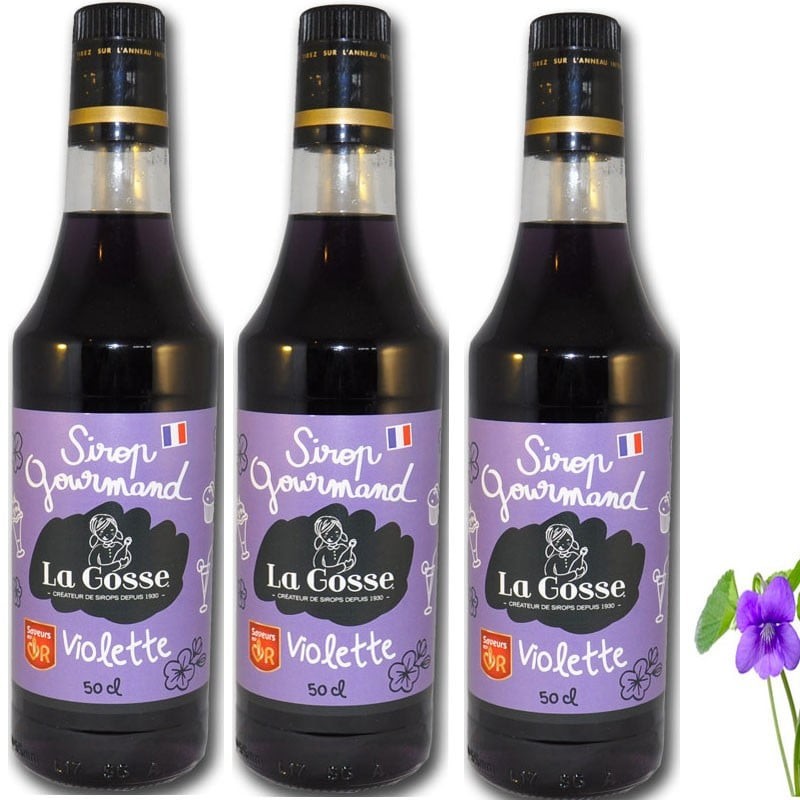 Sirop de Violette lot de 3 - épicerie fine en ligne