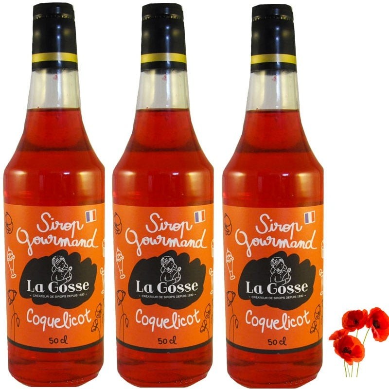 Poppy syrup batch of 3 - Online French delicatessen