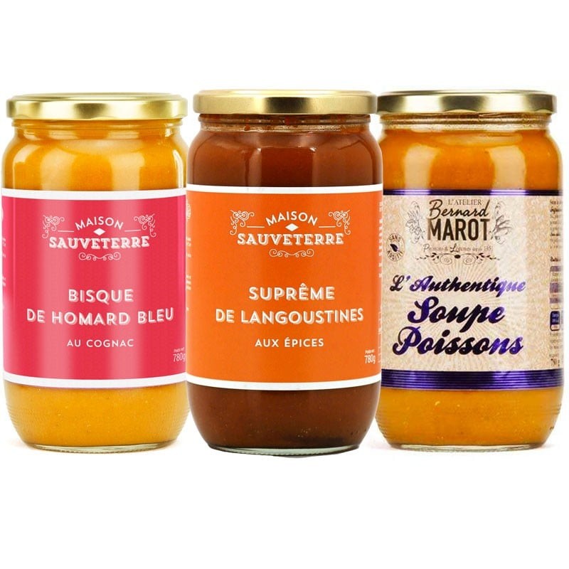 Assortiment de soupes de poisson: épicerie fine en ligne