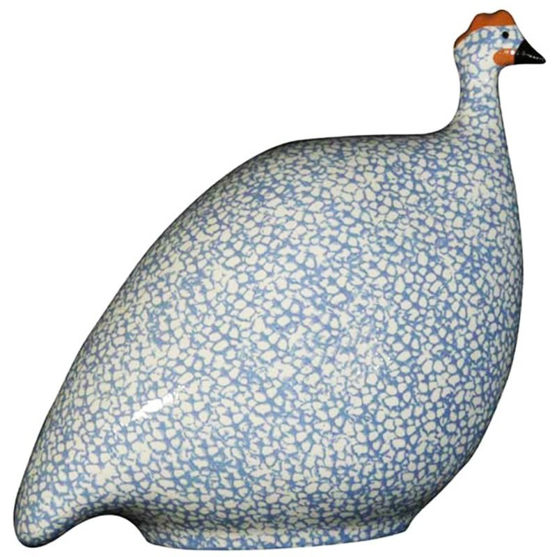 Keramisches Perlhuhn Weiß-Lavendel