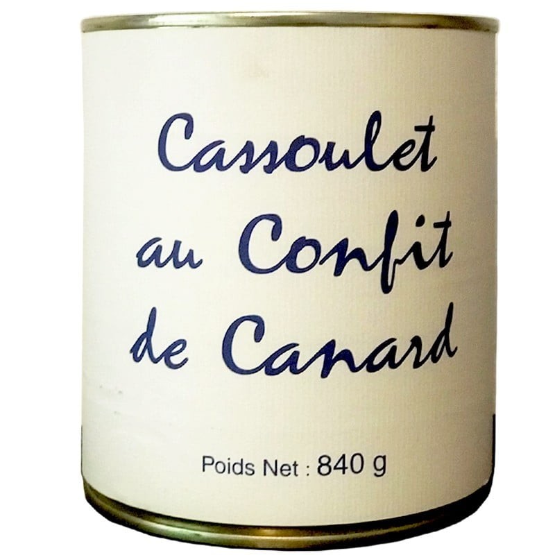 Cassoulet met gekonfijte eend, doos 840g - Franse delicatessen online