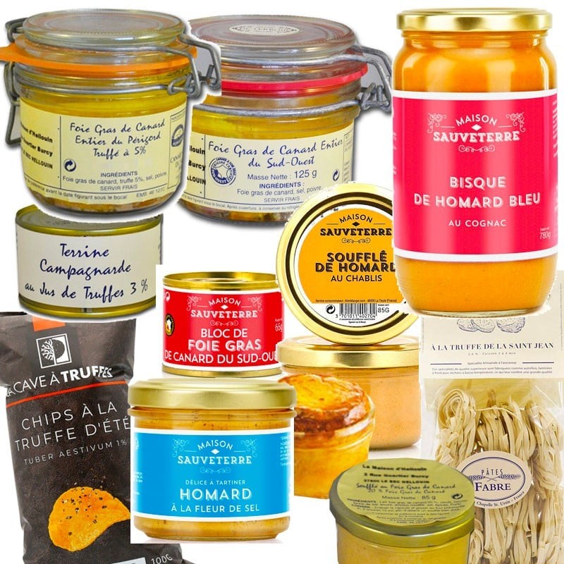 Caja gourmet: foie gras, trufas y langosta - delicatessen francés online