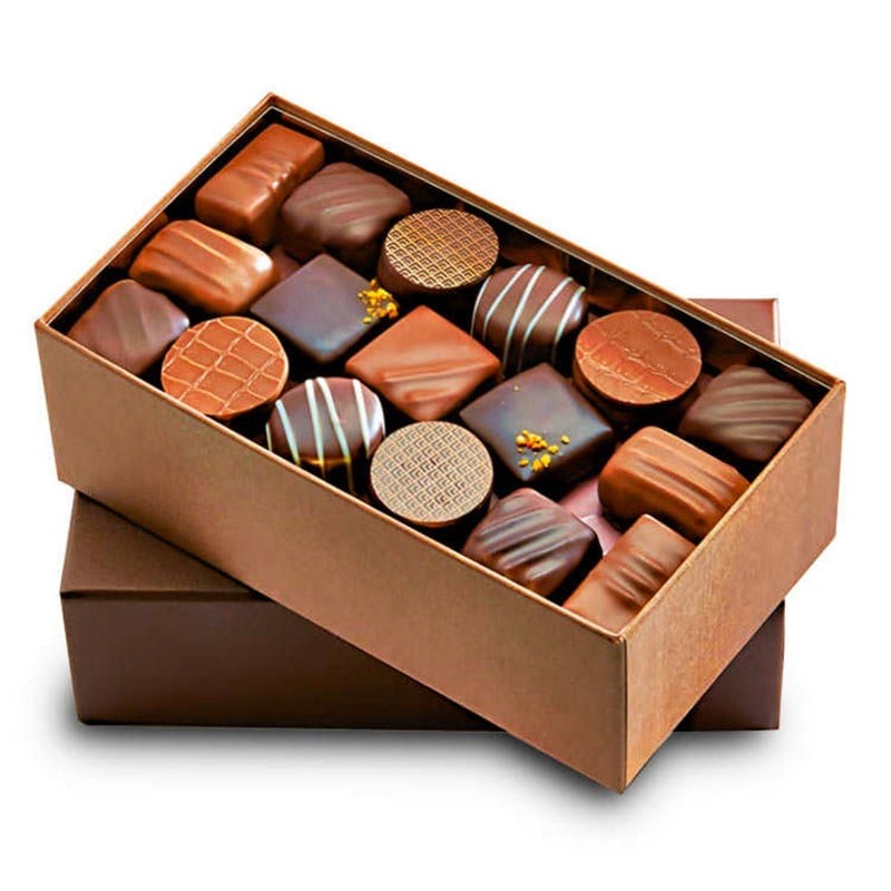 Premium box di cioccolatini fondenti e al latte, 200g - Gastronomia francese online