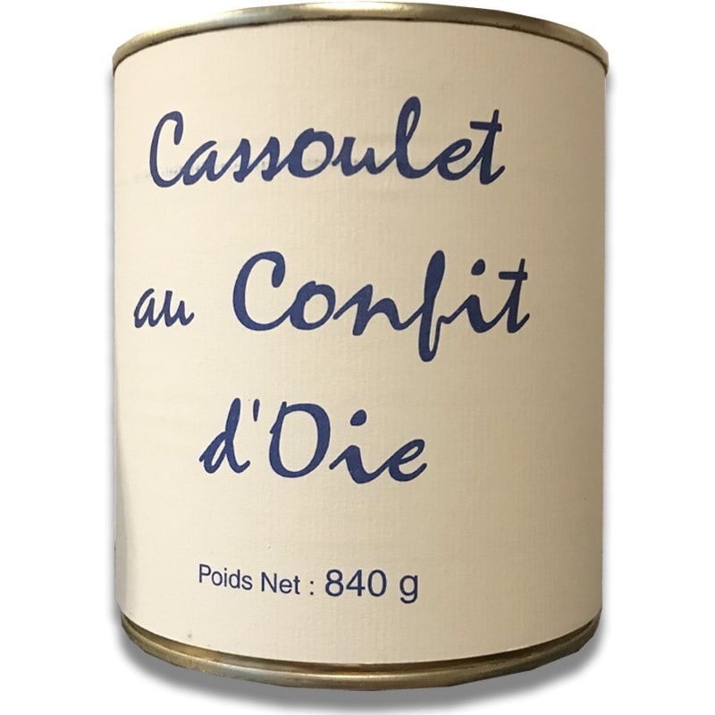 Cassoulet au confit d'oie, boite 840g - épicerie fine en ligne