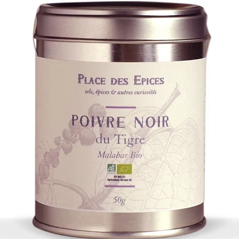 Pepe nero Malabar biologico, 50g - Gastronomia francese online