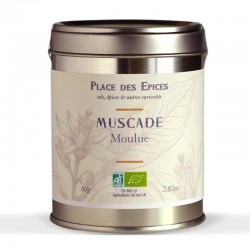 Organic ground nutmeg, 50g - Online French delicatessen
