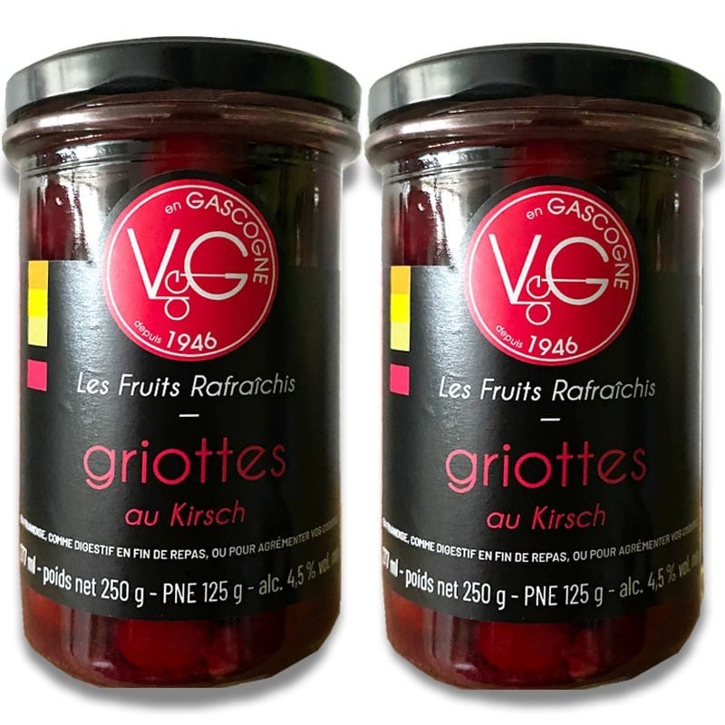 Cherries with kirsch batch of 2- Online French delicatessen