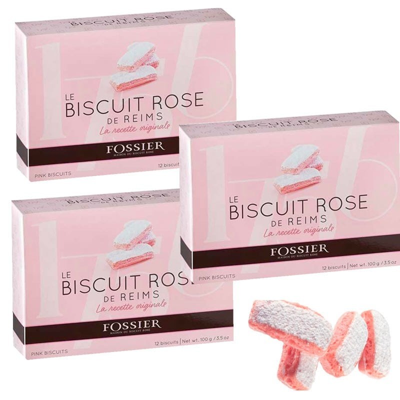 Biscuits roses de Reims 3 boites: épicerie fine en ligne