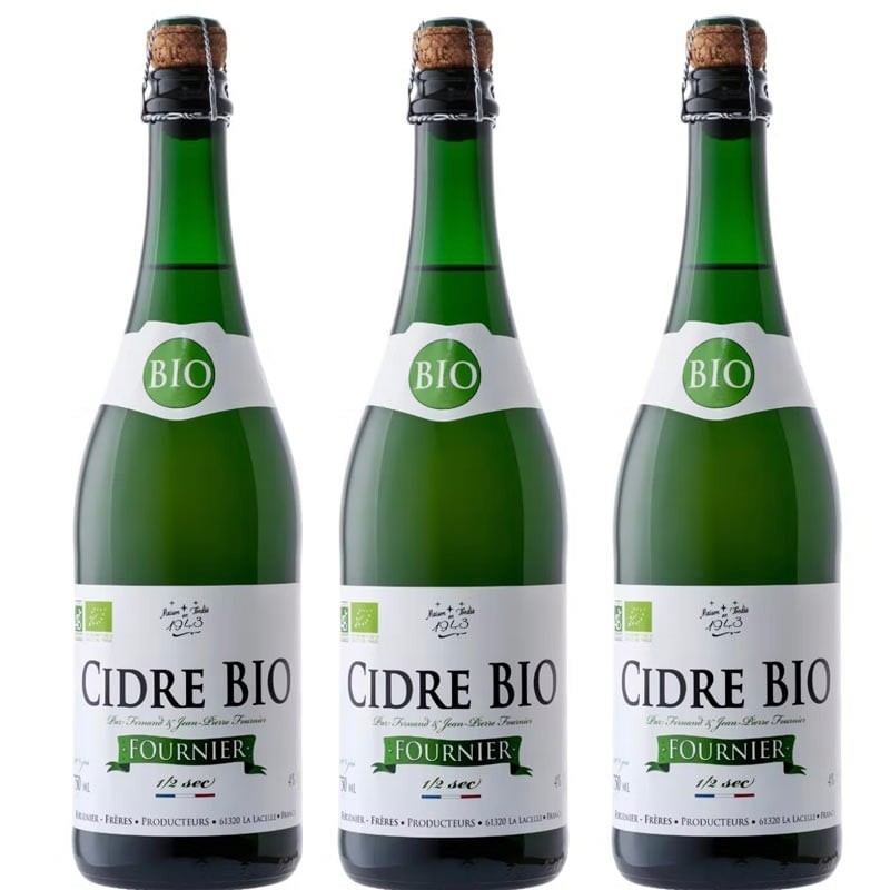 3 botellas de sidra medio seca granjero - delicatessen francés online