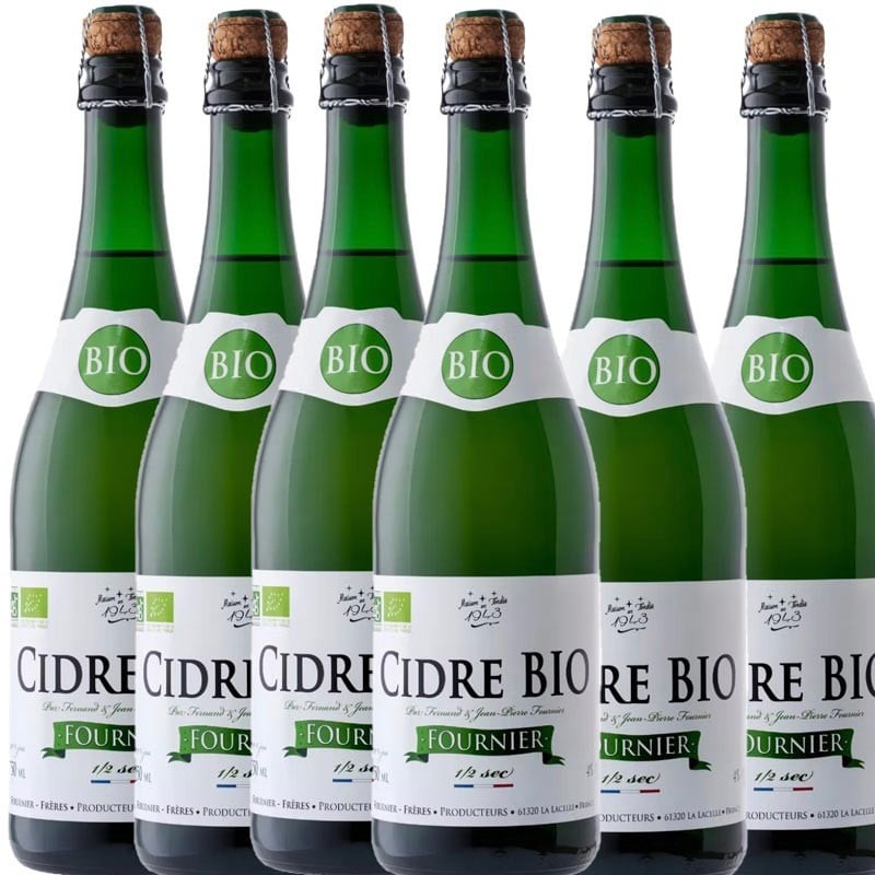 6 botellas de sidra de granja semisecas - delicatessen francés online