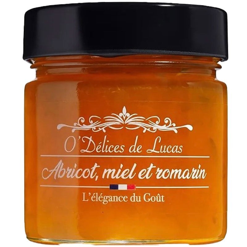 Abrikozenjam, honing en rozemarijn, 230g-online delicatessen