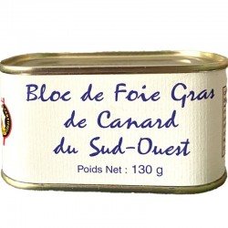 Block of duck foie gras, 130g - online delicatessen