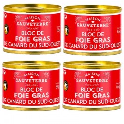 Bloc foie gras du sud-ouest igp par 4: épicerie fine en ligne