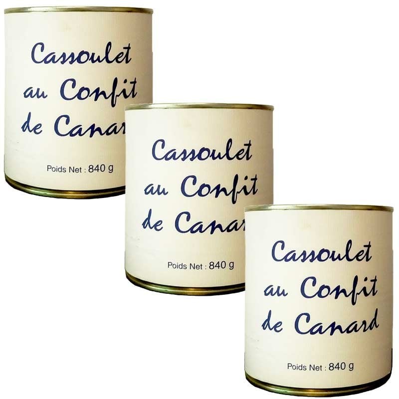 Cassoulet con pato confitado, 3 cajas 840g - delicatessen online